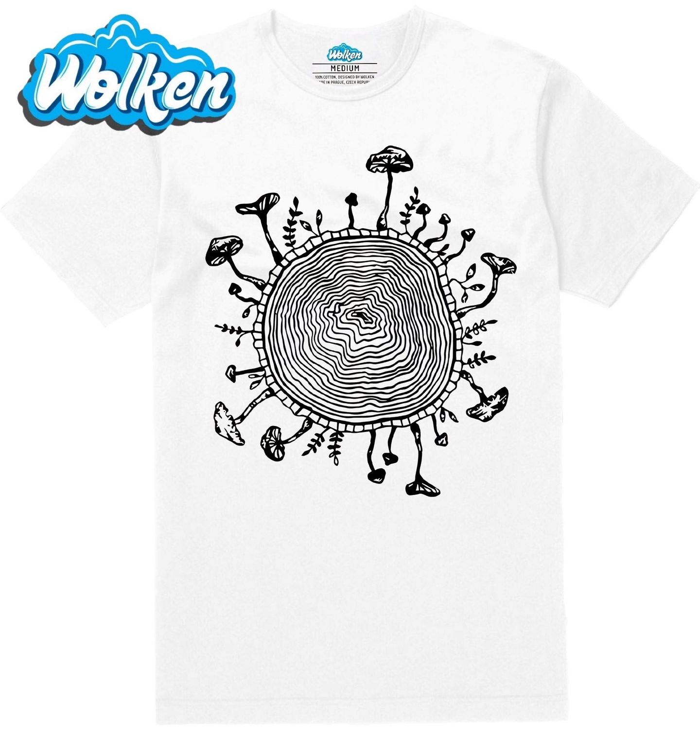 Pánské tričko  Letokruhy Stromu s Houbami.jpg