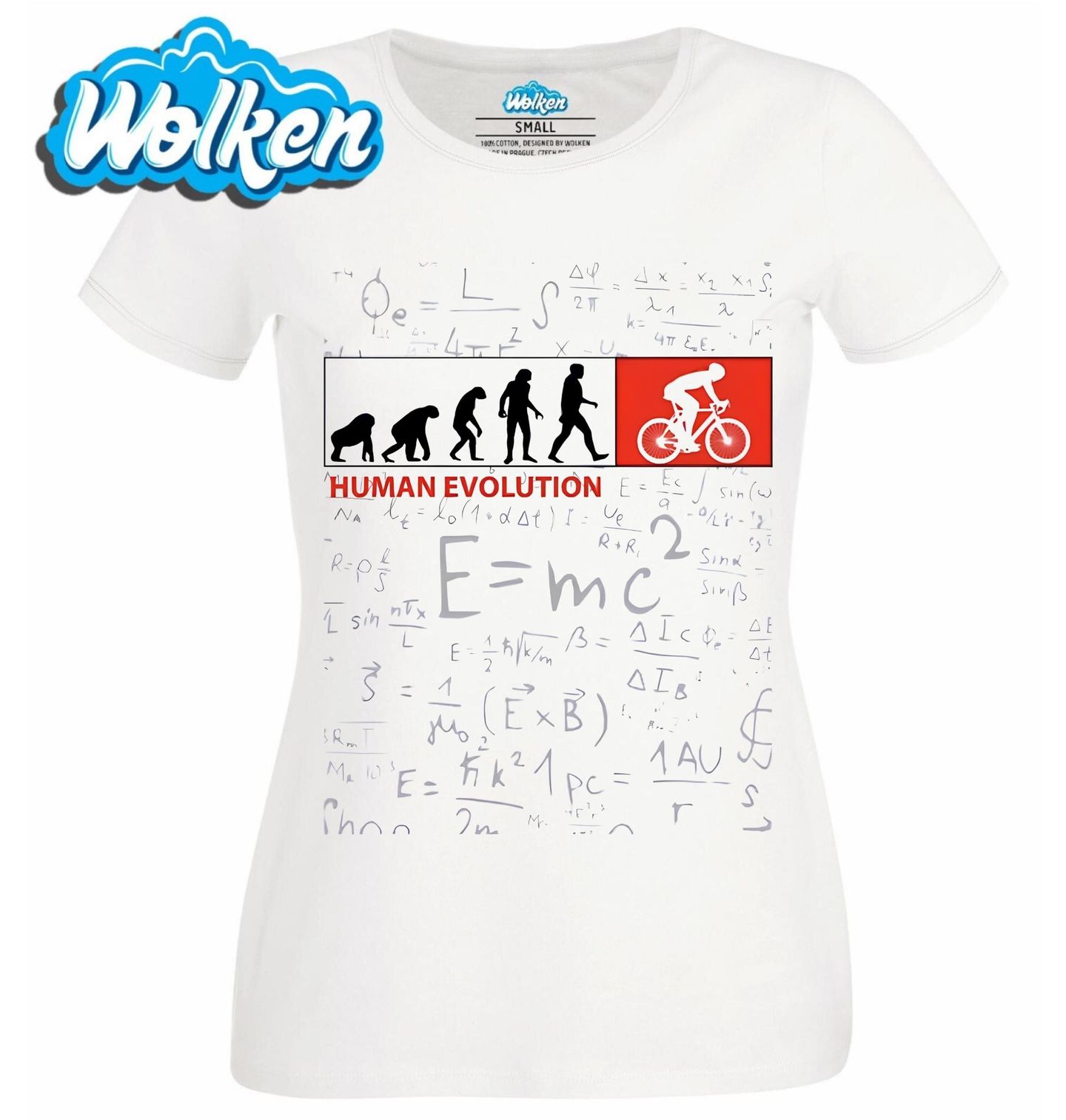 Dámské tričko Od Opice k Cyklistovi Human Evolution.jpg