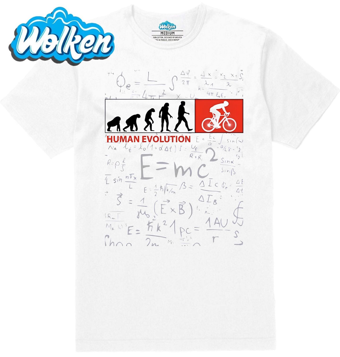 Pánské tričko Od Opice k Cyklistovi Human Evolution.jpg