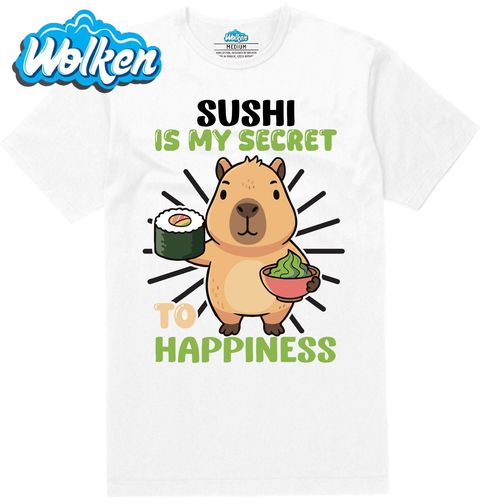 Obrázek produktu Pánské tričko Kapybara Sushi je moje tajemství ke štěstí