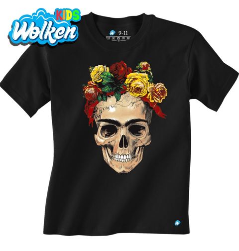 Obrázek produktu Dětské tričko Lebka věnec z růží