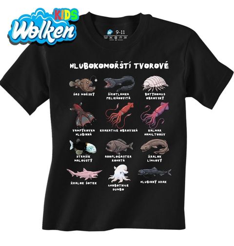 Obrázek produktu Dětské tričko Druhy Hlubokomořských Tvorů
