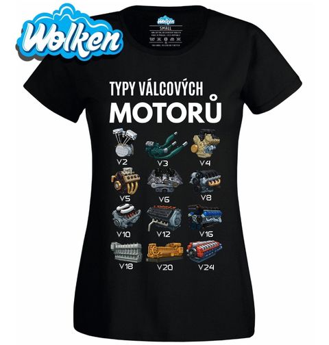 Obrázek produktu Dámské tričko Typy Válcových Motorů