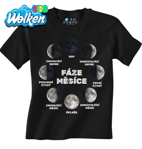 Obrázek produktu Dětské tričko Fáze Měsíce Od Úplňku po Nov