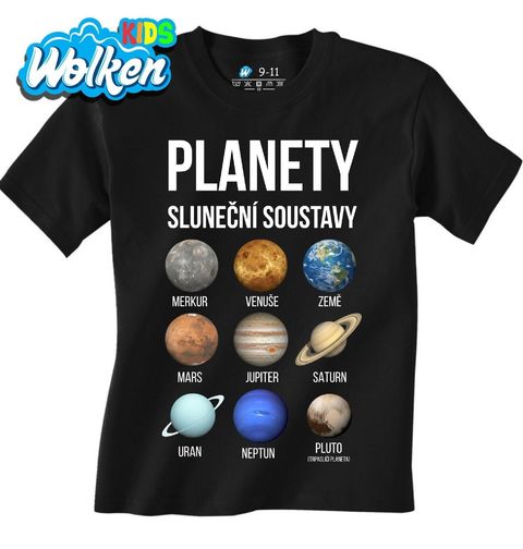 Obrázek produktu Dětské tričko Přehled Planet Sluneční soustavy