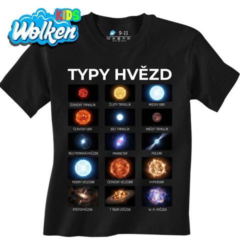 Obrázek produktu Dětské tričko Typy Hvězd