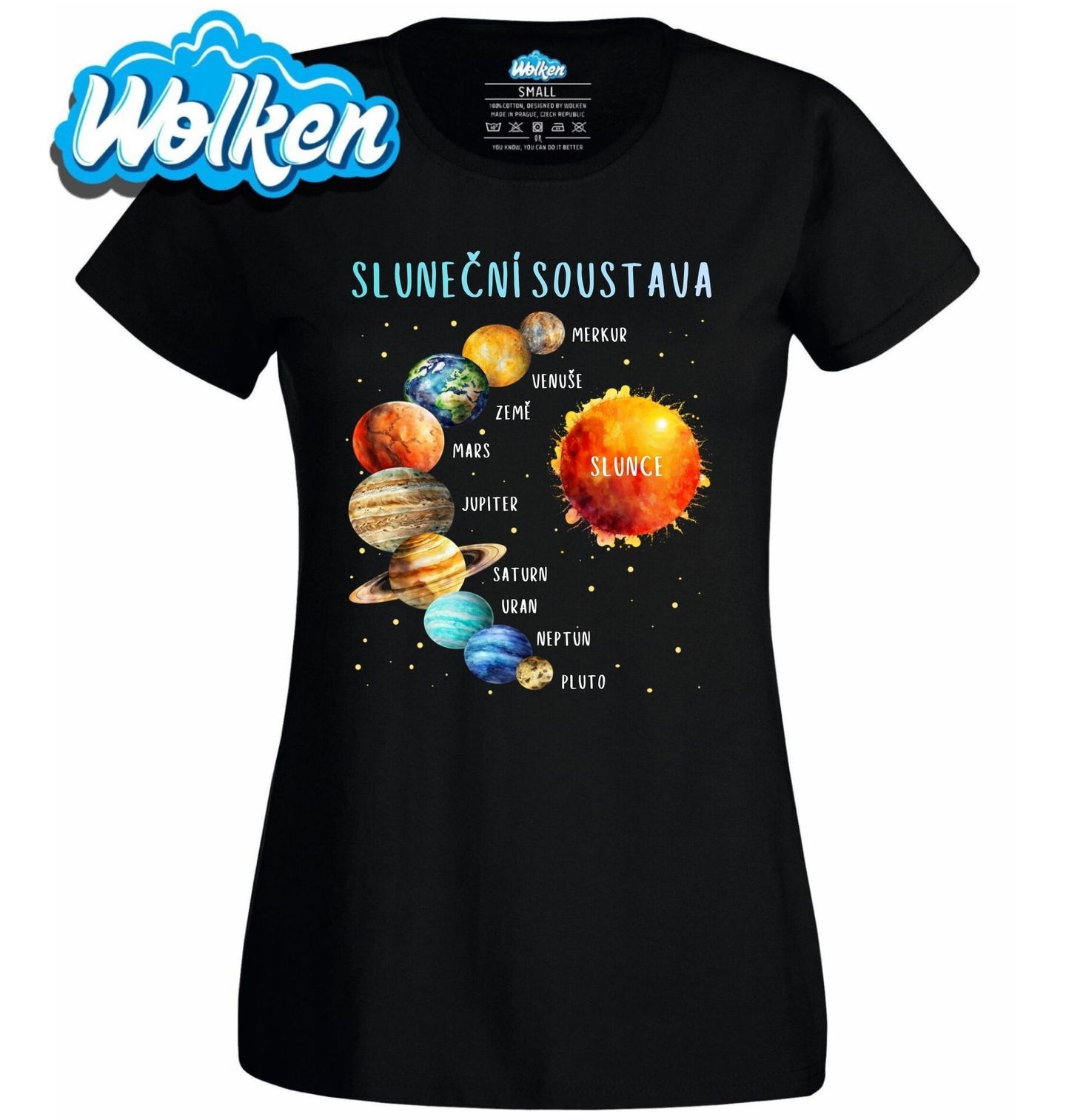 Dámské tričko Sluneční soustava Od Merkuru po Pluto.jpg