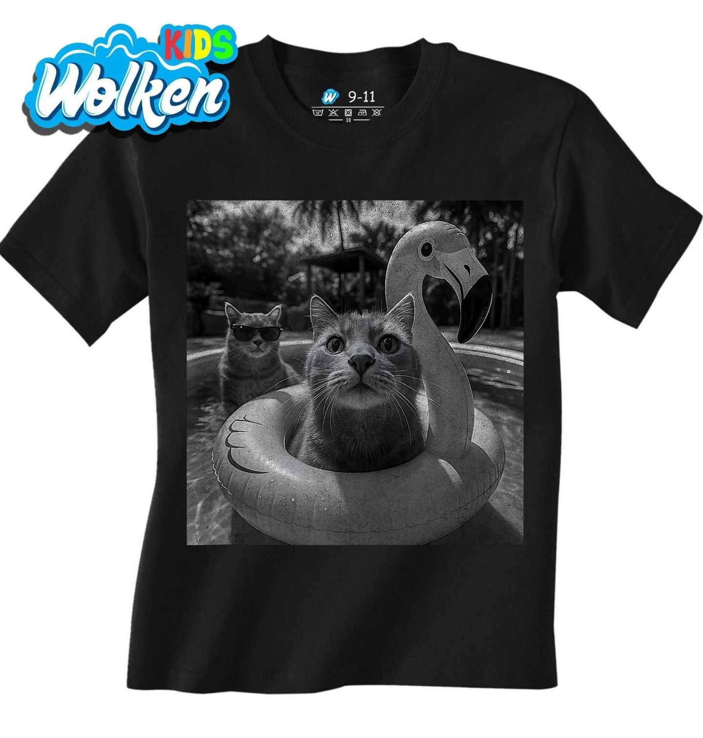 Dětské tričko Kočka v Bazénu.jpg