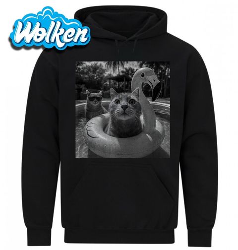 Obrázek produktu Pánská mikina Kočka v Bazénu