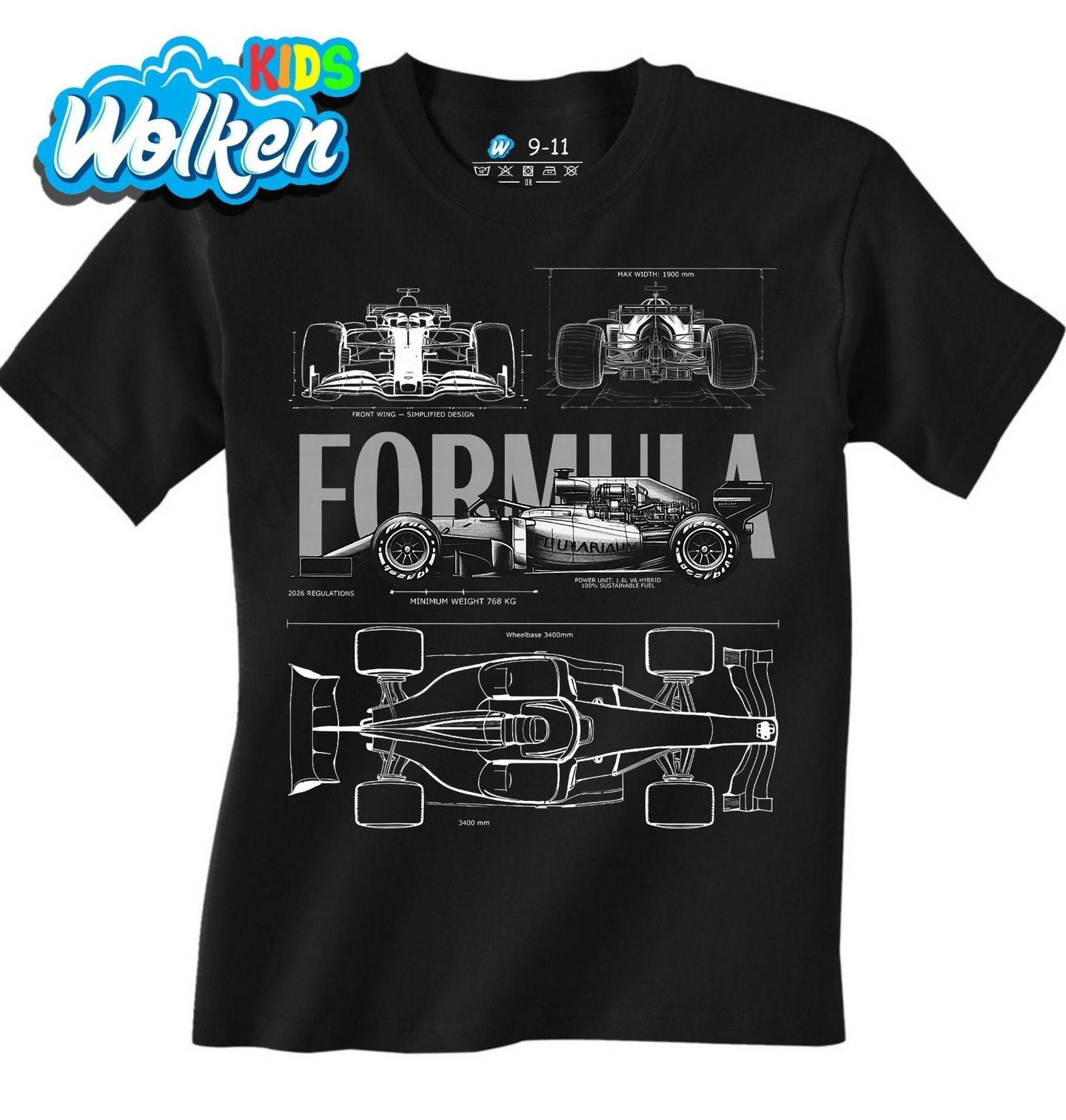 Dětské tričko Technický Blueprint Formule.jpg