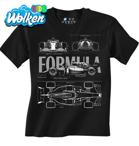 Obrázek produktu Dětské tričko Technický Blueprint Formule