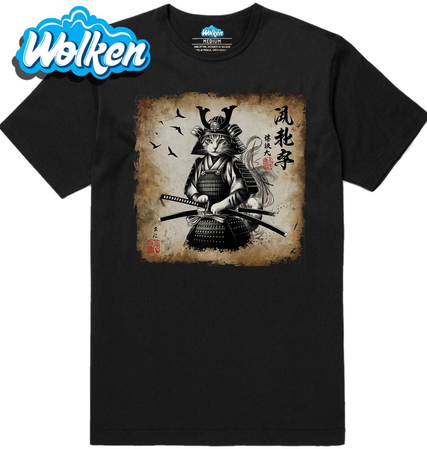 Pánské tričko Samurajská Kočka.jpg