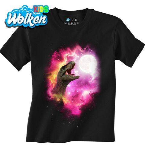 Obrázek produktu Dětské tričko Vesmírný T-Rex vyjící na Měsíc
