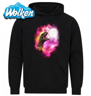 Mikina Vesmírný T-Rex vyjící na Měsíc.jpg