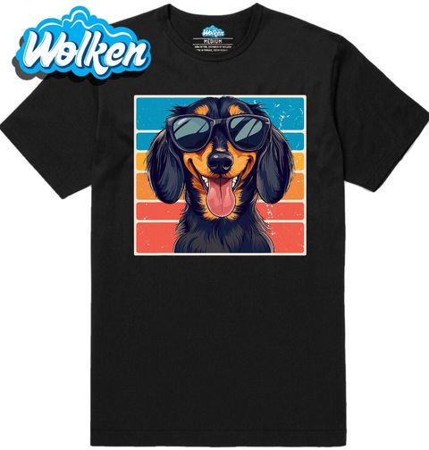 Obrázek produktu Pánské tričko Retro Jezevčík s Brýlemi