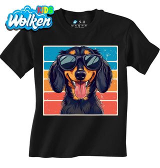 Dětské tričko Retro Jezevčík s Brýlemi.jpg