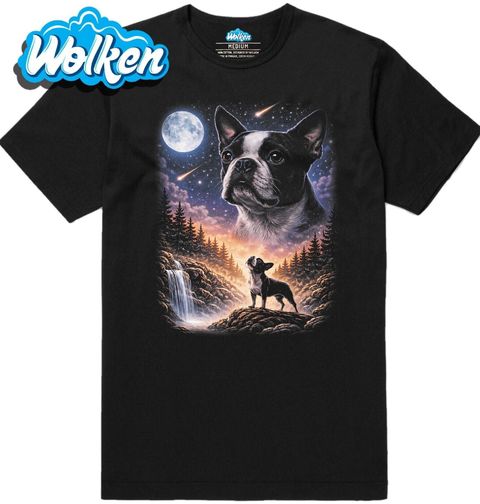 Obrázek produktu Pánské tričko Bostonský teriér a Kouzlo Úplňku