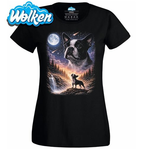 Obrázek produktu Dámské tričko Bostonský teriér a Kouzlo Úplňku