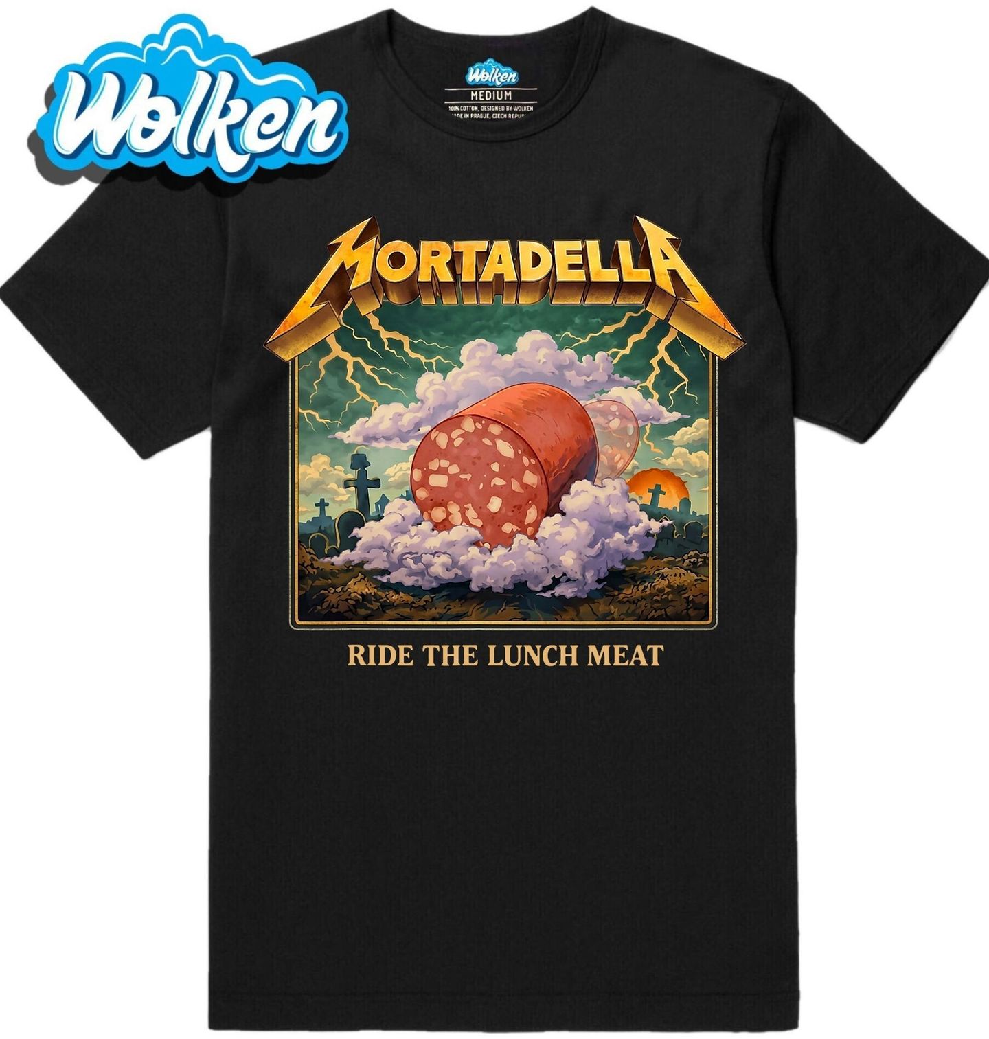 Pánské tričko Salám Mortadela Ride the Lunch Meat.jpg