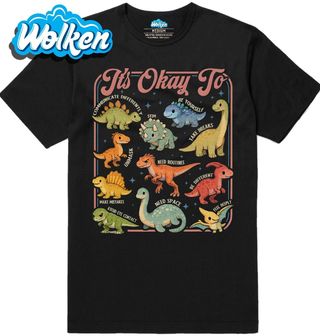 Pánské tričko Dinosauři Je v pořádku být sám sebou.jpg