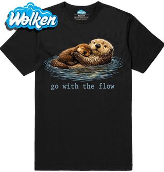 Pánské tričko Vydří Rodina Go with the flow.jpg