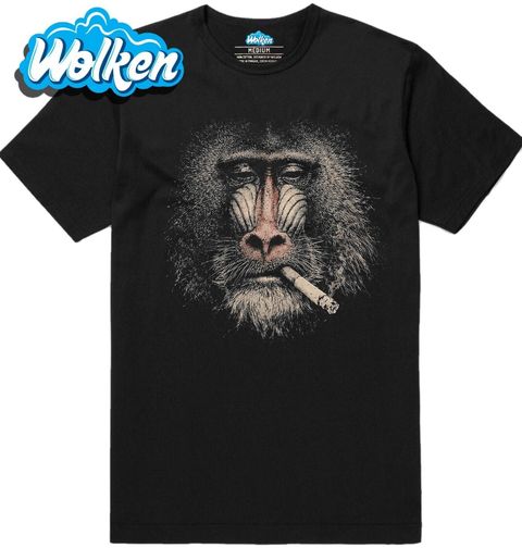 Obrázek produktu Pánské tričko Paviána Mandril rýholící s Cigaretou