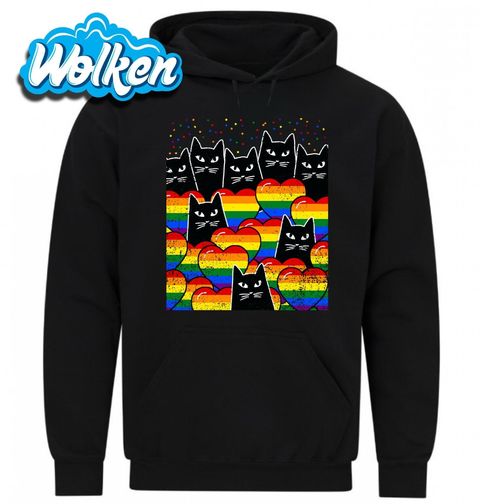 Obrázek produktu Pánská mikina Kočičí Gay Pride