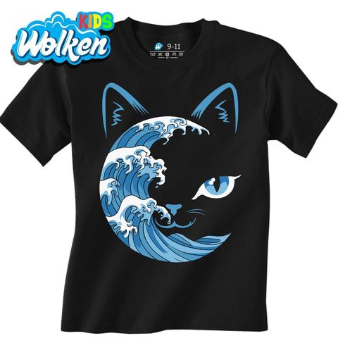 Obrázek produktu Dětské tričko Kočičí Velká vlna u Kanagawy