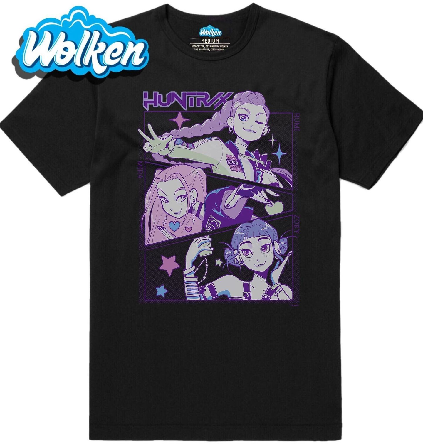 Pánské tričko Huntrix Rume, Mira, Zoey KPop Demon Hunters.jpg
