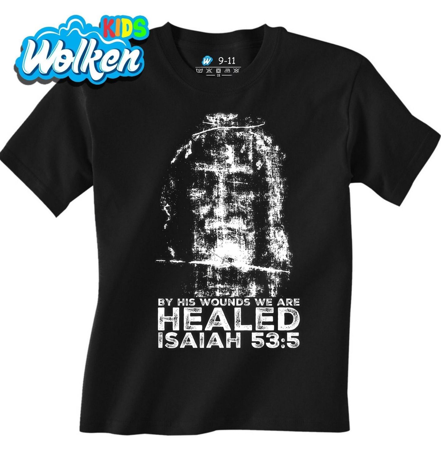 Dětské tričko Turínské plátno By His Wounds We Are Healed Isaiah 53_5.jpg