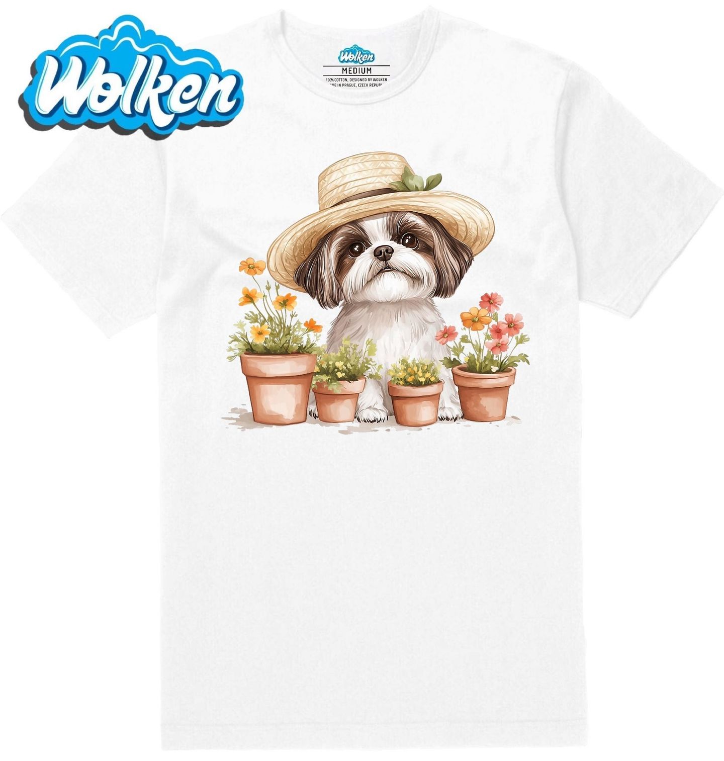 Pánské tričko Zahradní Shih-Tzu v Klobouku.jpg