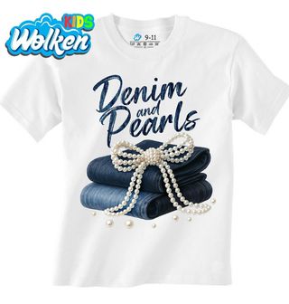 Dětské tričko Džíny a Perly Denim and Pearls.jpg
