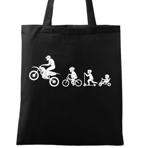 Obrázek produktu Bavlněná taška Evoluce motorkáře