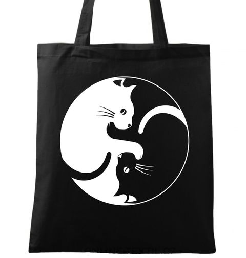 Obrázek produktu Bavlněná taška Jin a Jang kočičky