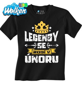 Dětské tričko Legendy se Rodí v Únoru.jpg