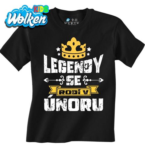 Obrázek produktu Dětské tričko Legendy se Rodí v Únoru
