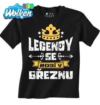 Dětské tričko Legendy se Rodí v Březnu.jpg