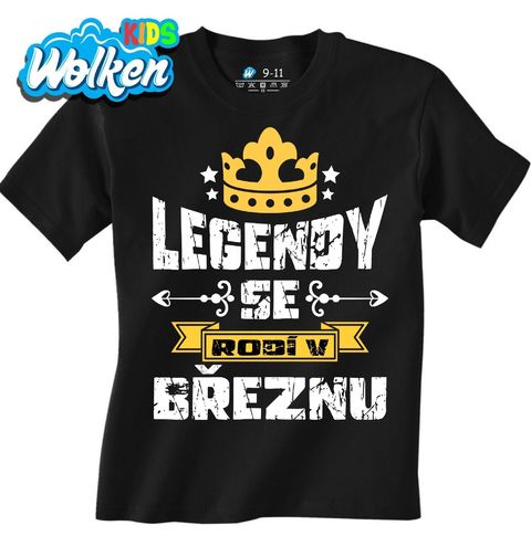 Obrázek produktu Dětské tričko Legendy se Rodí v Březnu