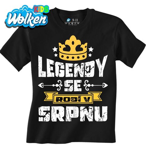 Obrázek produktu Dětské tričko Legendy se Rodí v Srpnu