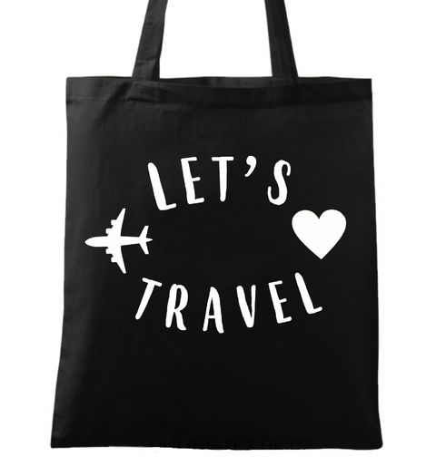 Obrázek produktu Bavlněná taška Let's Travel Pojď cestovat