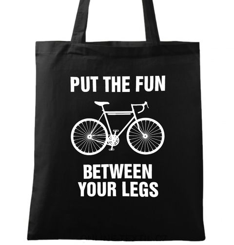 Obrázek produktu Bavlněná taška Rozjeď to na kole! "Put the fun between your legs"