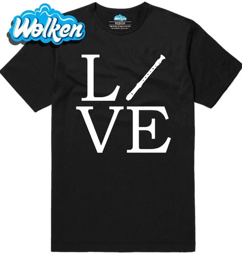 Obrázek produktu Pánské tričko Láska k Flétně LOVE