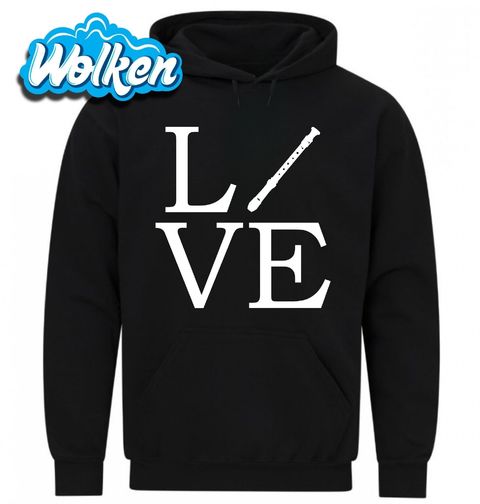 Obrázek produktu Pánská mikina Láska k Flétně LOVE