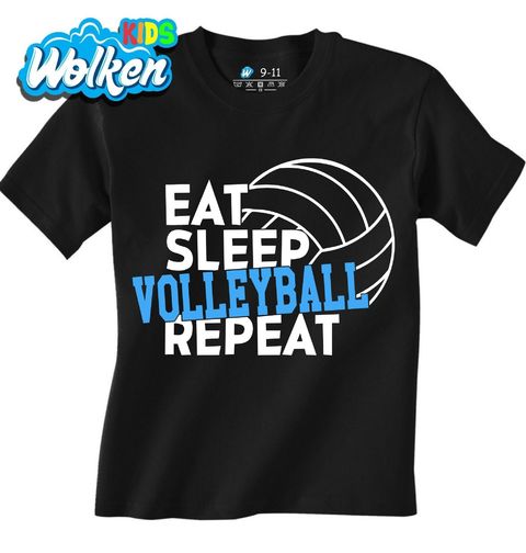 Obrázek produktu Dětské tričko Jez Spi Hraj Volejbal Opakuj Eat Sleep Volleyball Repeat