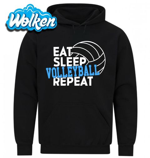 Obrázek produktu Pánská mikina Jez Spi Hraj Volejbal Opakuj Eat Sleep Volleyball Repeat
