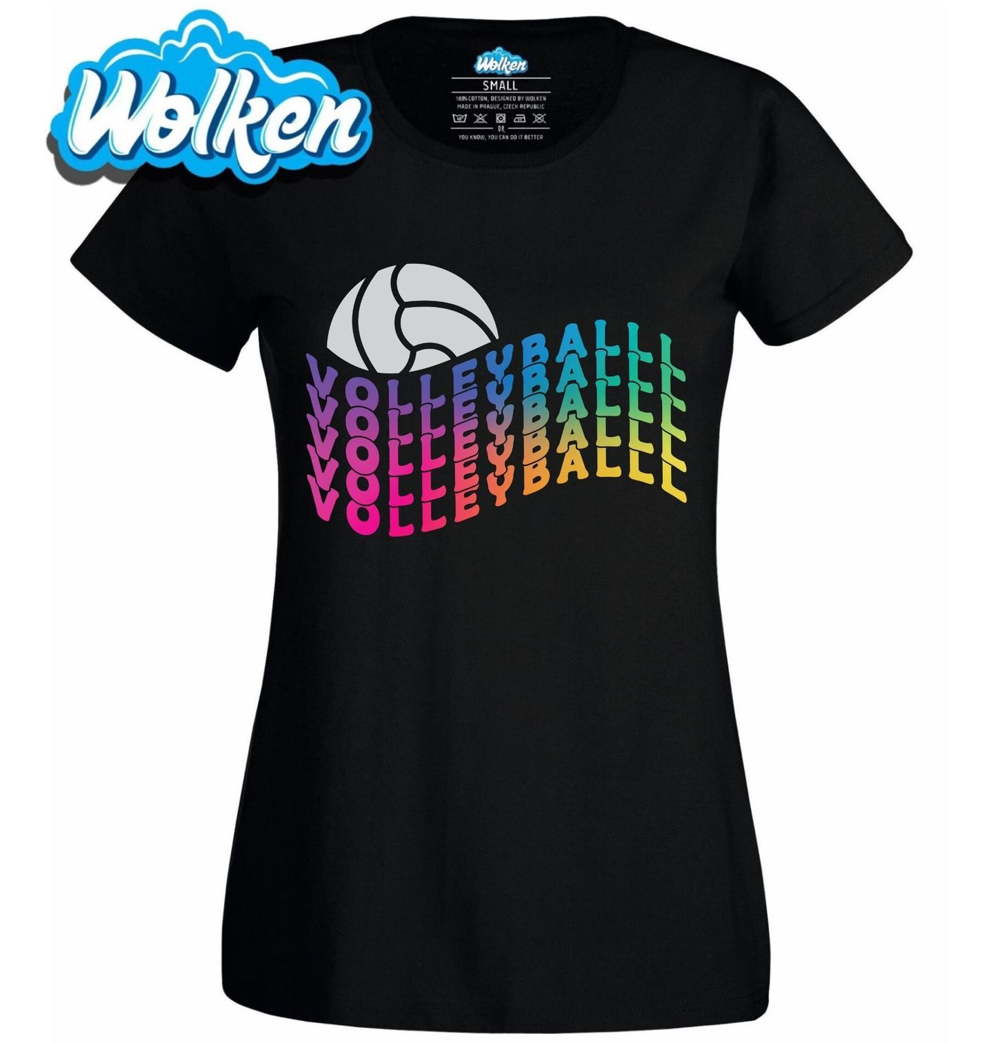 Dámské tričko Barevný Volleyball.jpg
