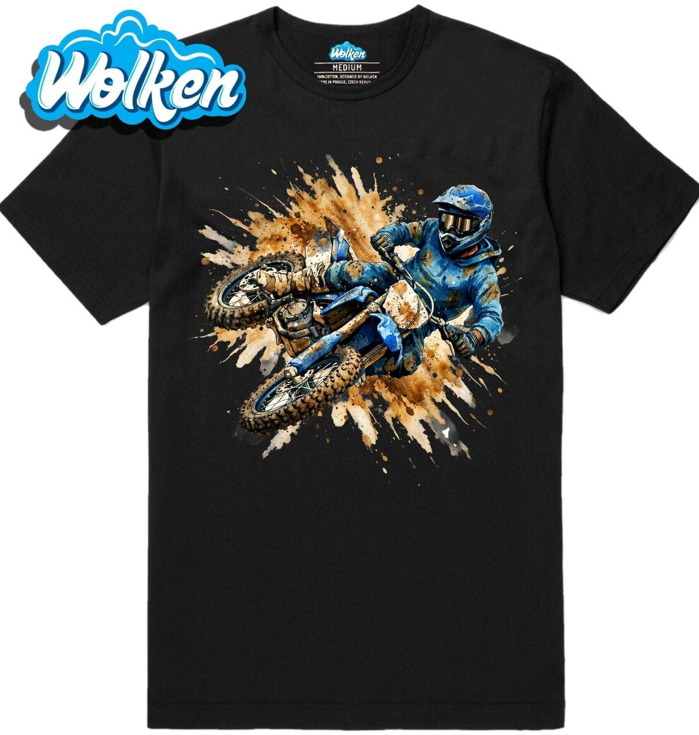 Pánské tričko Motokros Modrý Jezdec.jpg