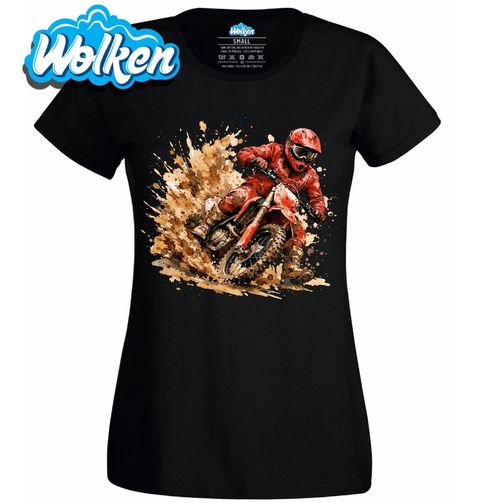 Obrázek produktu Dámské tričko Motokros Červený Jezdec