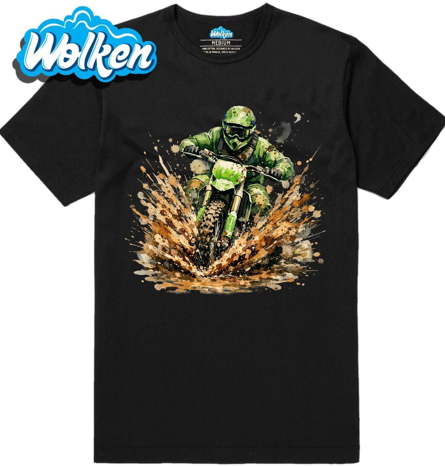Pánské tričko Motokros Zelený Jezdec.jpg
