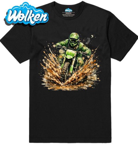 Obrázek produktu Pánské tričko Motokros Zelený Jezdec